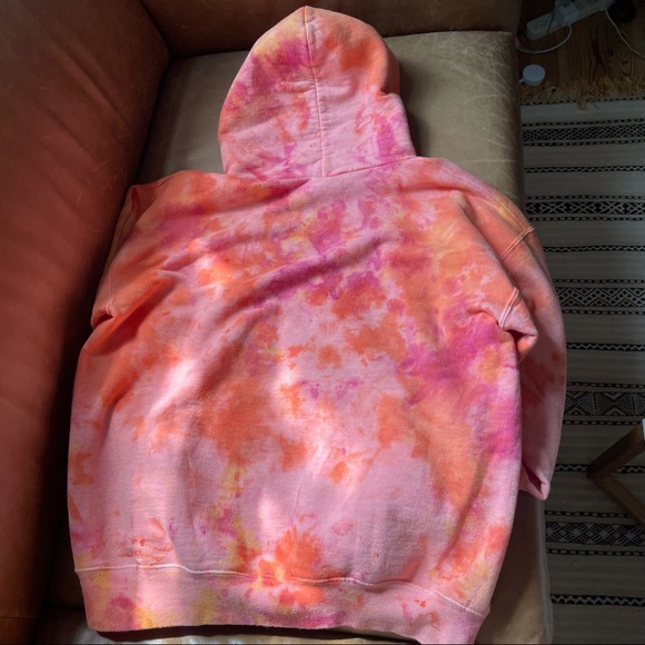 Tie dye burst hoodie unisex sweatshirt athleisure street style coastal - Picture 5 of 9